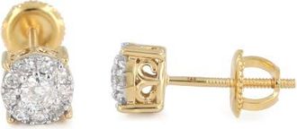 LuvMyJewelry Meadow 0.32 Ct TW Lab Grown Diamond Cluster Studs 14K Gold Earrings in 14K Yellow Gold at Nordstrom