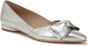 Naturalizer Havana Bow Pointed Toe Flat in Silver at Nordstrom Rack, Size 8.5