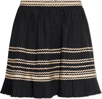 Ulla Johnson Adaleigh Mini Rok - Dames - Korte rokken - Zwart - 2XS - Katoen - Rokken
