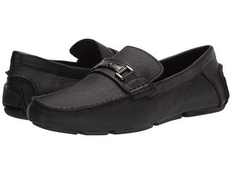 Calvin Klein Magnus Mens Shoes Black/Black/Weave Emboss Action : 10.5 M, Leather