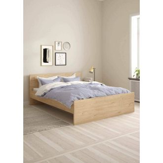 Dmora Cama Doble Hortense, Sommier Para Dormitorio, Estructura De Cama Por Habitaci&oacute;n, Estructura Del Sostenedor Del Colch&oacute;n, 207x166 H80 Cm, Roble Claro - 