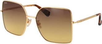 Max Mara Gold Metal Womens Sunglasses