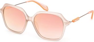 adidas OR0082 73L Womens Sunglasses Pink Size 55