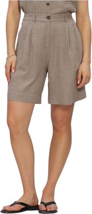 Moss Copenhagen Viana Ginia HW Shorts - Dames - Korte Broeken - Beige - S - Leer - Korte Broeken