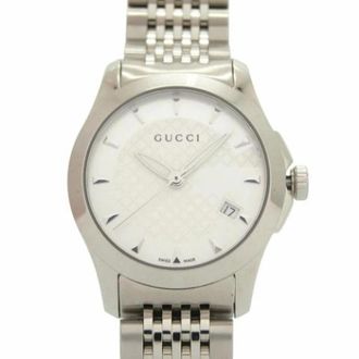 Gucci Pre-owned Roestvrijstalen Horloge - Dames - Vintage Horloges - Wit - ONE Size - Vintage