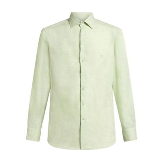 Etro Etro, Casual Shirts, male, Green, Size: 2XL Linen Shirt