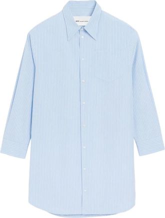 Ami Ami de Coeur Wijde Overhemdjurk - Heren - Casual Overhemden - Blauw - XS - Katoen - Overhemden