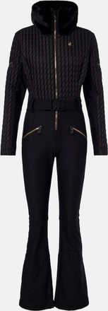 Toni Sailer Livette teddy-trimmed ski suit