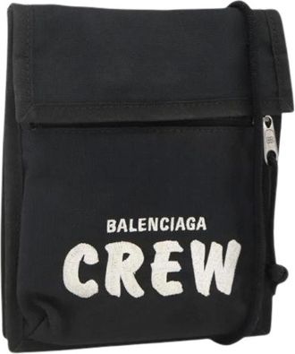 Balenciaga Pre-owned Cross Body Bags, female, Black, Size: ONE SIZE Pre-owned Vintage Nylon Shoulder Bag