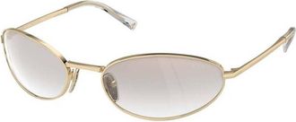 Prada Clear Mirror Gold Gradient Oval Ladies Sunglasses PR A59S 14N7H1 59