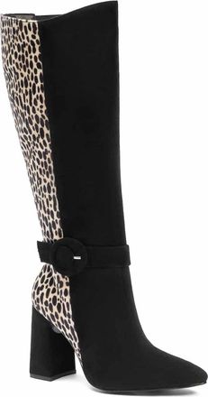 Andrea Womens Heeled High Boot In Black