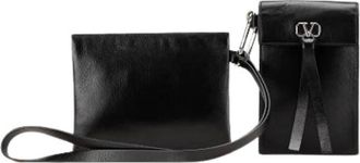Valentino Pre-owned Leren Schoudertas - Dames - Vintage Schoudertas - Zwart - ONE Size - Leer - Vintage