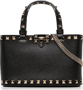 Valentino Pre-owned Valentino Mini Grainy Calfskin Rockstud Shopping Bag Ladies 4RER9KAU1FYMDIEQ