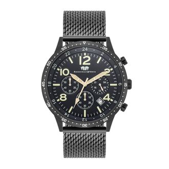 Rhodenwald & Söhne Mens Male Stainless steel Watch 43,8 mm - Black Stainless Steel (archived) - One Size