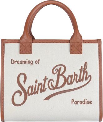 MC2 Saint Barth Borsa Vanity Midi - Dames - Handtassen - Beige - ONE Size - Katoen - Tassen