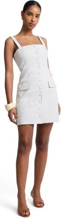Onia Square Neck Button Down Dress in Grey/white at Nordstrom, Size 10