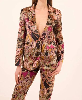 Misa Catroux Blazer Jacket In Brown