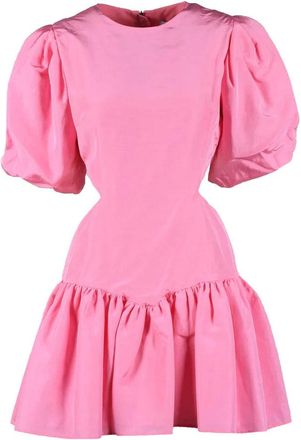 Msgm Puffball Dress Puffed Sleeves - Pink