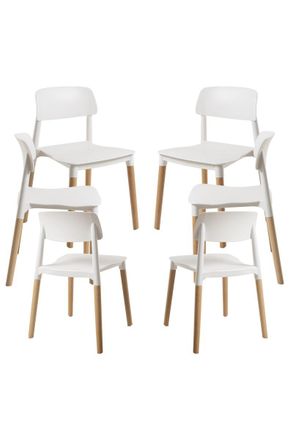 Regalos Miguel Regalos Miguel - Packs Sillas Comedor - Pack 6 Sillas Estin - Blanco