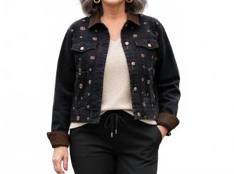 Made in Italy Luxe Denim Jacket In Black