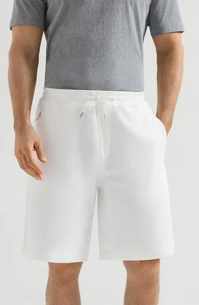 Brunello Cucinelli Techno cotton French terry Bermuda shorts in Off-White at Nordstrom, Size Xx-Large