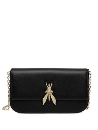 Patrizia Pepe appliqu&eacute; chain satchel - women - Leather - One Size - Black