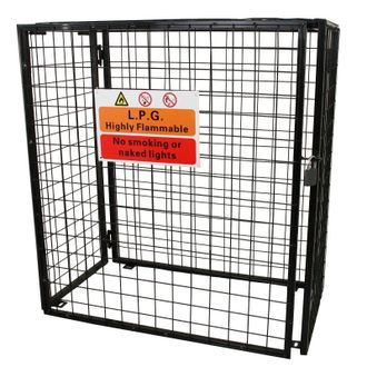 MonsterShop Gas Bottle Mesh Cage 920mm in Black