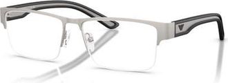 Emporio Armani 57mm Rectangle optical glasses in Grey at Nordstrom