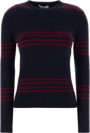 Prada Navy Blue Striped Sweater