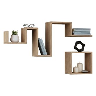 Dmora Estanter&iacute;a Dhenriqu, Estante, Estante De Pared, Estanter&iacute;as Multiusos, 116x20h45 Cm, Roble - Dmora