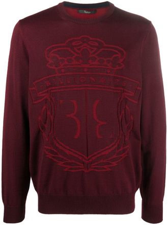 Billionaire Boys Club logo-print wool pullover - men - Merino - XXXL - Red
