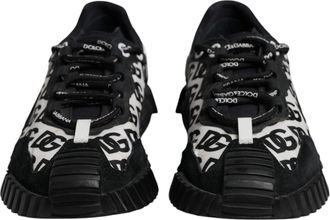 Dolce & Gabbana Black Logo Lace Up Low Top NS1 Sneakers Mens Shoes (Pre-Owned)