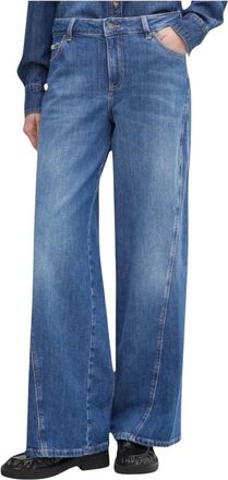 Guess G11 Wide Leg Jeans - Dames - Loose Fit Jeans - Blauw - W25 - Katoen - Jeans