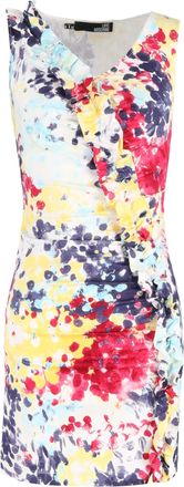 Moschino Love Moschino minijurk met print en ruches in veelkleurig katoen