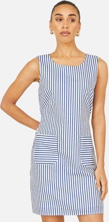 Yumi Stripe Cotton Shift Dress in Blue at Nordstrom, Size 10