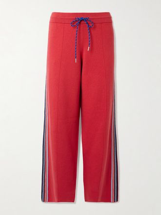 Guest In Residence Pantaloni Sportivi In Misto Cotone Con Righe - Rosso