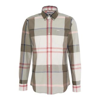Barbour Casual Shirts, male, Multicolor, Size: XL Tailored Shirt Glenmore Olive Tartan