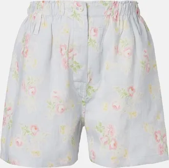 Prada Shorts de lino florales