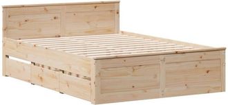 vidaXL Vidaxl - Cama Con Cabecero Sin Colch&oacute;n Madera Maciza De Pino 150x200 Cm