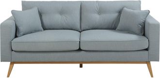 Maisons du monde Sof&aacute; de estilo escandinavo de 3/4 plazas azul glaciar