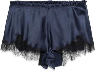 Carine Gilson Shorts in raso di seta - Blu