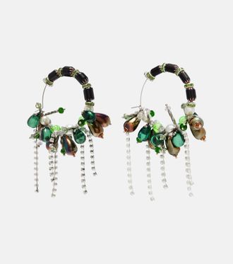 Dries Van Noten Embellished hoop earrings