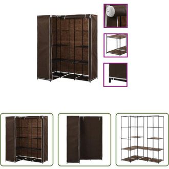 vidaXL Armadio per vestiti - Armadio Angolare Marrone 130x87x169 cm
