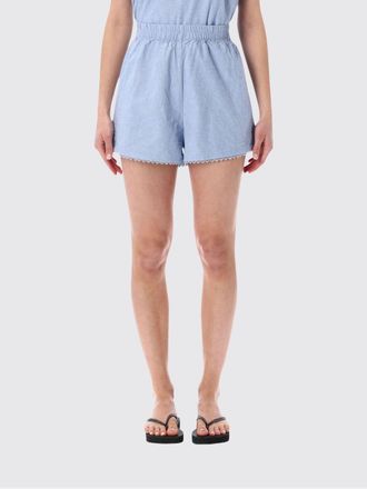 American Vintage Pantaloncini a vita alta in cotone con vita elasticizzata