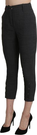 Ermanno Scervino High Waist Capri Cropped Cotton Womens Pants