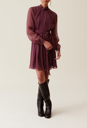 Claudie Pierlot Robe fluide col lavalli&egrave;re