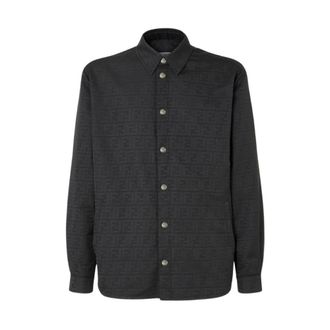 Fendi Overhemden, Heren, Zwart, 2Xl, Nylon, Blouson