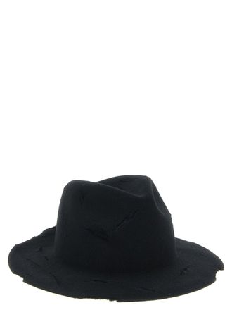 Yohji Yamamoto Deconstructed Wool Felt Hat - Black