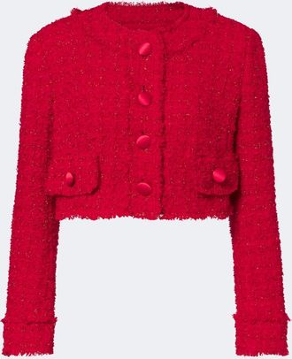 Dolce & Gabbana Giacca cropped in tweed di misto cotone