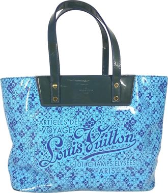 Louis Vuitton Blossom Tote Patent Leather Blue Patent_Leather Handbag (Pre-Owned)